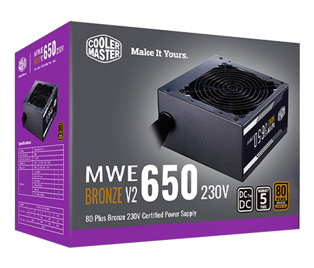 <strong>Cooler Master MWE 650W V2 Bronze PSU</strong>