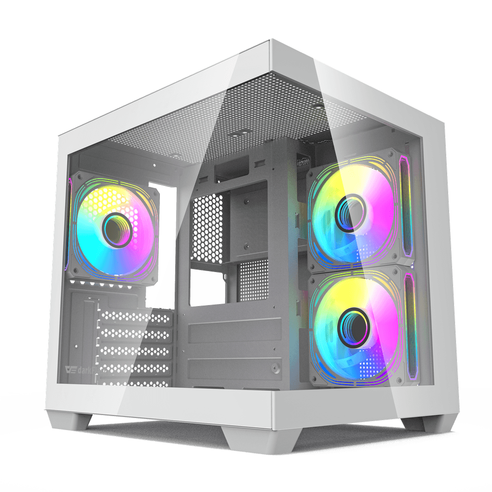 <strong>DARKFLASH C275P M-ATX WHITE CASE (3 X 120MM ARGB FANS)</strong>